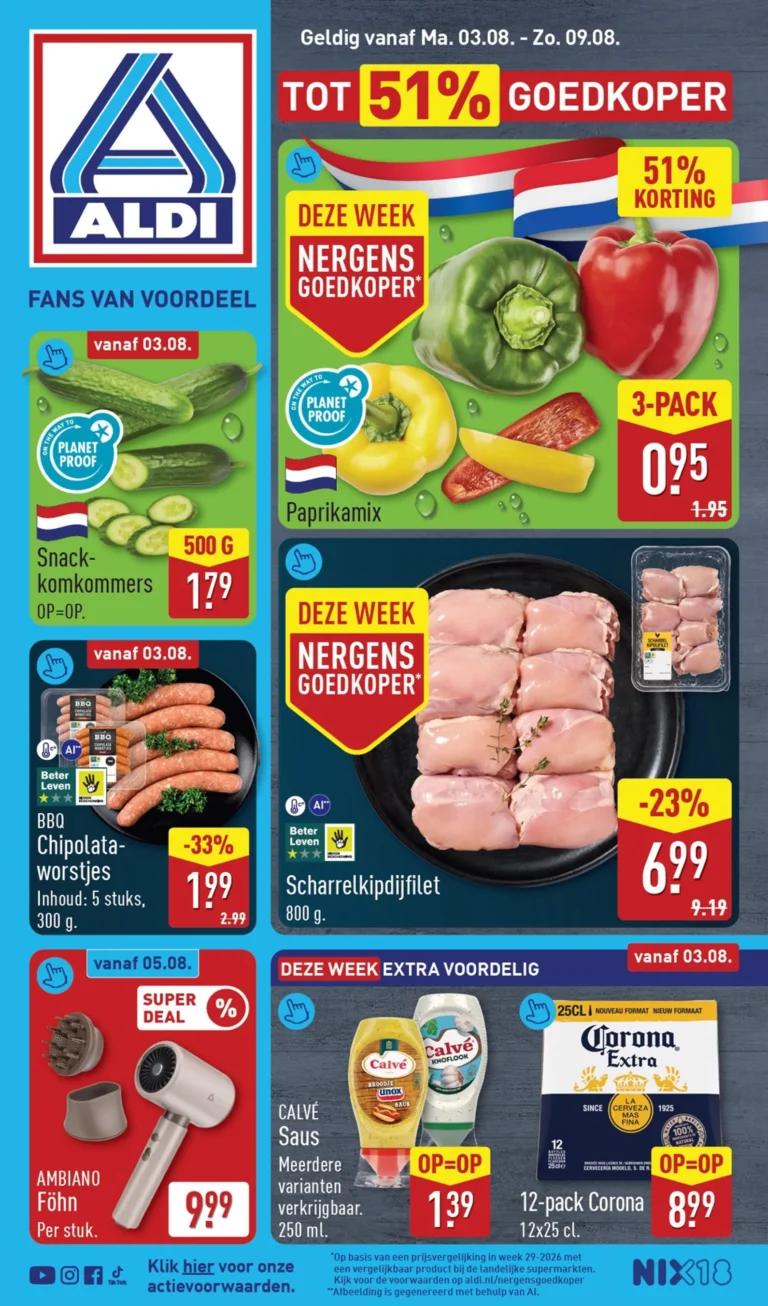 Aldi folder vanaf 03/08/2026