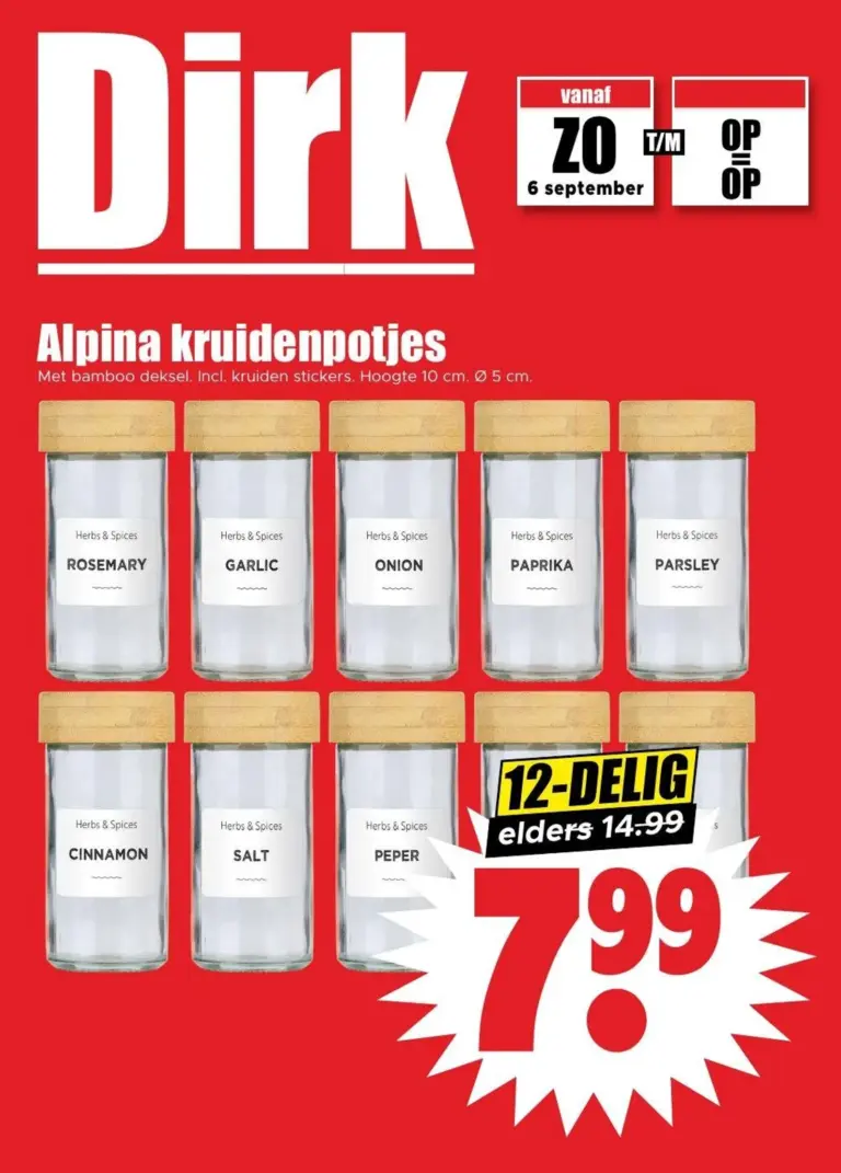 Dirk folder vanaf 06/09/2026