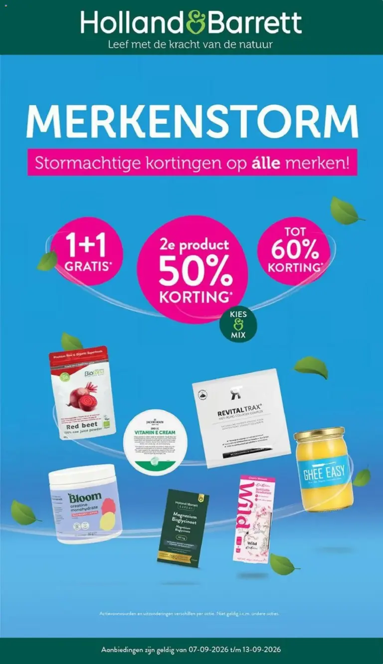 Holland & Barrett folder vanaf 07/09/2026