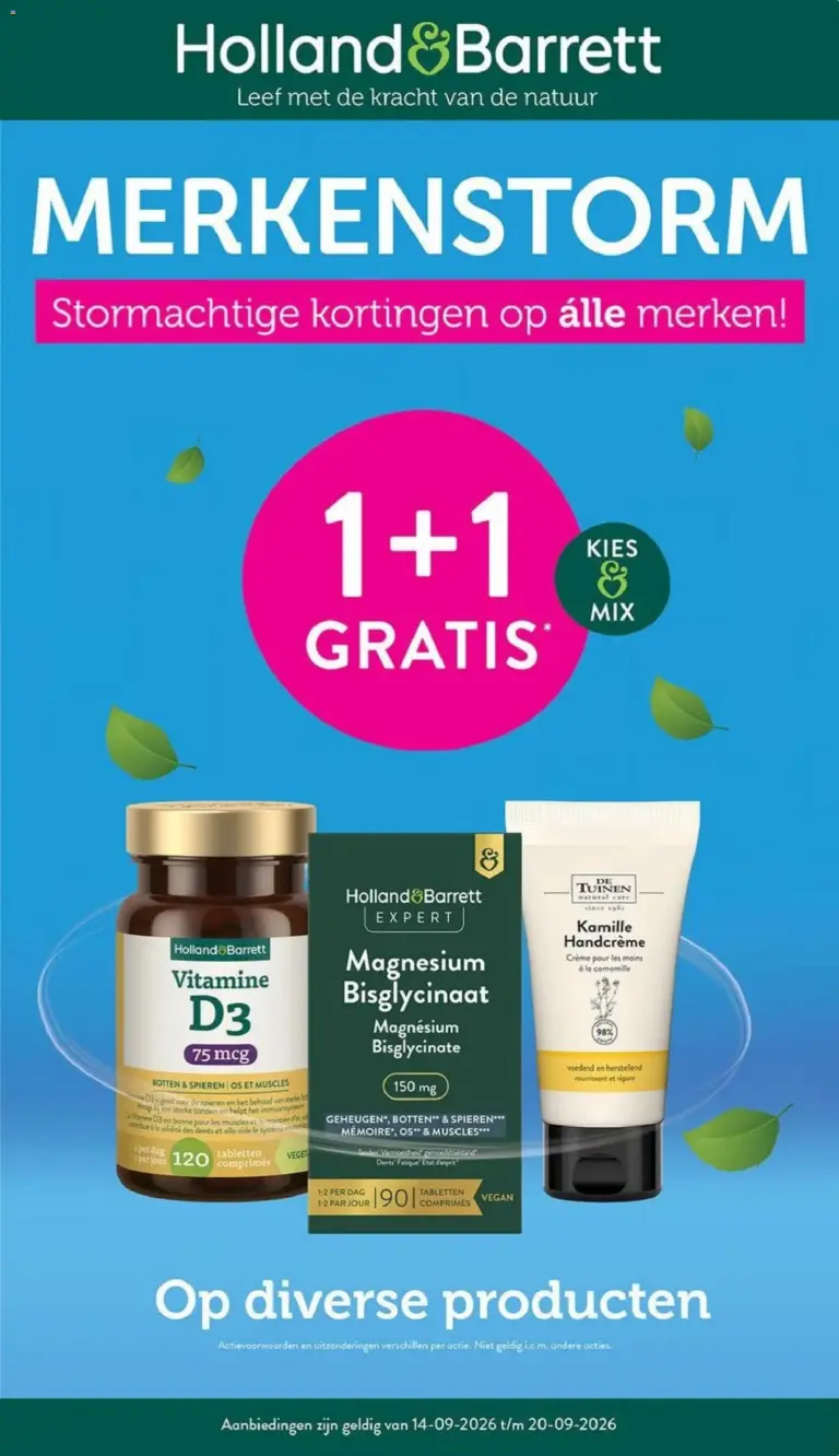 Holland & Barrett folder vanaf 14/09/2026