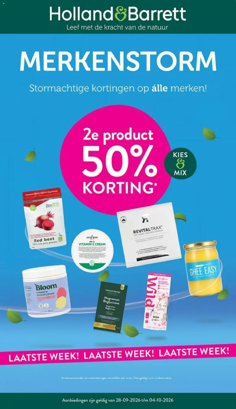 Holland & Barrett folder vanaf 28/09/2026